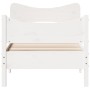 Estructura de cama con cabecero madera de pino blanca 90x200 cm de , Camas y somieres - Ref: Foro24-3216391, Precio: 158,82 €...