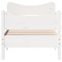 Estructura de cama con cabecero madera pino blanco 90x190 cm de , Camas y somieres - Ref: Foro24-3216403, Precio: 154,99 €, D...