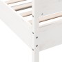 Estructura de cama con cabecero madera pino blanco 90x190 cm de , Camas y somieres - Ref: Foro24-3216403, Precio: 154,99 €, D...