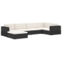 Corner sectional seat with 1 unit of gray PE rattan cushions by vidaXL, Modular outdoor sofas - Ref: Foro24-46799, Price: 183...