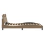 Estructura de cama cabecero cuero sintético capuchino 120x200cm de , Camas y somieres - Ref: Foro24-3208086, Precio: 205,76 €...