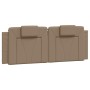 Estructura de cama cabecero cuero sintético capuchino 120x200cm de , Camas y somieres - Ref: Foro24-3208086, Precio: 205,76 €...