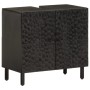 Armario de lavabo de baño madera maciza mango negro 62x33x58 cm de , Tocadores de baño - Ref: Foro24-356838, Precio: 153,77 €...