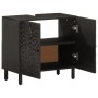 Bathroom sink cabinet solid black mango wood 62x33x58 cm by , bathroom vanities - Ref: Foro24-356838, Price: 153,77 €, Discou...