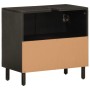 Bathroom sink cabinet solid black mango wood 62x33x58 cm by , bathroom vanities - Ref: Foro24-356838, Price: 153,77 €, Discou...