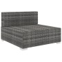 Asiento seccional central con cojines 1ud ratán sintético gris de vidaXL, Sofás modulares de exterior - Ref: Foro24-46795, Pr...