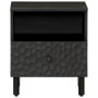 Solid black mango wood bedside table 40x33x46 cm by , Nightstands - Ref: Foro24-356825, Price: 72,99 €, Discount: %