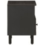 Solid black mango wood bedside table 40x33x46 cm by , Nightstands - Ref: Foro24-356825, Price: 72,99 €, Discount: %