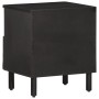 Solid black mango wood bedside table 40x33x46 cm by , Nightstands - Ref: Foro24-356825, Price: 72,99 €, Discount: %