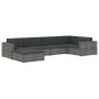 Reposapiés seccional con cojín 1 ud ratán sintético negro de vidaXL, Sofás modulares de exterior - Ref: Foro24-46804, Precio:...