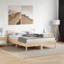 Estructura de cama con cabecero madera de pino blanco 150x200cm de , Camas y somieres - Ref: Foro24-3216366, Precio: 166,62 €...