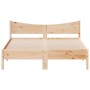 White pine wood bed frame with headboard 150x200cm by , Beds and slatted bases - Ref: Foro24-3216366, Price: 166,99 €, Discou...