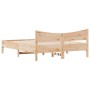 White pine wood bed frame with headboard 150x200cm by , Beds and slatted bases - Ref: Foro24-3216366, Price: 166,99 €, Discou...