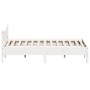 Bed frame with white pine wood headboard 160x200 cm by , Beds and slatted bases - Ref: Foro24-3216364, Price: 195,72 €, Disco...