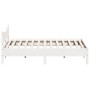 White pine wood bed frame with headboard 200x200cm by , Beds and slatted bases - Ref: Foro24-3216358, Price: 212,99 €, Discou...