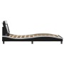 Estructura cama con LED cuero sintético negro blanco 100x200 cm de , Camas y somieres - Ref: Foro24-3214006, Precio: 150,33 €...