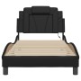 Estructura cama con luces LED cuero sintético negro 90x190 cm de , Camas y somieres - Ref: Foro24-3213987, Precio: 143,13 €, ...