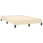 Cream fabric bed frame 120x190 cm by , Beds and slatted bases - Ref: Foro24-379487, Price: 101,99 €, Discount: %