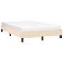 Cream fabric bed frame 120x190 cm by , Beds and slatted bases - Ref: Foro24-379487, Price: 101,99 €, Discount: %