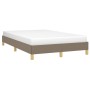 Estructura de cama tela gris taupe 120x190 cm de , Camas y somieres - Ref: Foro24-379493, Precio: 95,99 €, Descuento: %