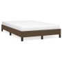 Estructura de cama tela marrón oscuro 120x190 cm de , Camas y somieres - Ref: Foro24-379485, Precio: 108,99 €, Descuento: %