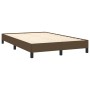 Dark brown fabric bed frame 120x190 cm by , Beds and slatted bases - Ref: Foro24-379485, Price: 109,18 €, Discount: %