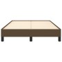 Estructura de cama tela marrón oscuro 120x190 cm de , Camas y somieres - Ref: Foro24-379485, Precio: 108,99 €, Descuento: %