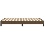 Dark brown fabric bed frame 120x190 cm by , Beds and slatted bases - Ref: Foro24-379485, Price: 109,18 €, Discount: %