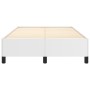 White synthetic leather bed frame 120x190 cm by , Beds and slatted bases - Ref: Foro24-379523, Price: 115,99 €, Discount: %