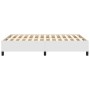 White synthetic leather bed frame 120x190 cm by , Beds and slatted bases - Ref: Foro24-379523, Price: 115,99 €, Discount: %