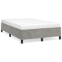 Estructura de cama terciopelo gris claro 120x190 cm de , Camas y somieres - Ref: Foro24-379528, Precio: 124,09 €, Descuento: %