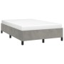 Estructura de cama terciopelo gris claro 120x190 cm de , Camas y somieres - Ref: Foro24-379528, Precio: 124,09 €, Descuento: %