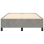 Estructura de cama terciopelo gris claro 120x190 cm de , Camas y somieres - Ref: Foro24-379528, Precio: 124,09 €, Descuento: %