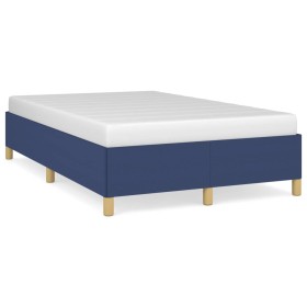 Blue fabric bed frame 120x190 cm by , Beds and slatted bases - Ref: Foro24-379521, Price: 116,99 €, Discount: %