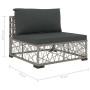 Set de muebles de jardín 10 pzas y cojines ratán sintético gris de vidaXL, Conjuntos de jardín - Ref: Foro24-46810, Precio: 1...