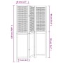 3-teilige Trennwand aus weißem Paulownia-Massivholz von , Raumteiler - Ref: Foro24-358718, Preis: 87,93 €, Rabatt: %