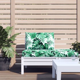 Cushions for pallets 2 units leaf print fabric by , Cushions for chairs and sofas - Ref: Foro24-379140, Price: 41,99 €, Disco...