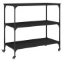 Black engineered wood kitchen cart 102x50x95 cm by , Kitchen and dining carts - Ref: Foro24-842321, Price: 93,35 €, Discount: %