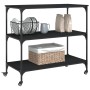 Black engineered wood kitchen cart 102x50x95 cm by , Kitchen and dining carts - Ref: Foro24-842321, Price: 93,35 €, Discount: %