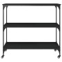 Black engineered wood kitchen cart 102x50x95 cm by , Kitchen and dining carts - Ref: Foro24-842321, Price: 93,35 €, Discount: %