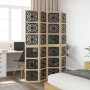 Divider screen 4 panels solid Paulownia wood brown black by , Room dividers - Ref: Foro24-358803, Price: 120,40 €, Discount: %