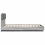 Bed frame with headboard LED lights Sonoma gray 120x190 cm by , Beds and slatted bases - Ref: Foro24-3210057, Price: 183,42 €...