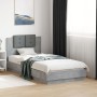 Estructura de cama cabecero luces LED gris hormigón 90x190 cm de , Camas y somieres - Ref: Foro24-3210062, Precio: 162,58 €, ...