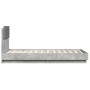 Estructura de cama cabecero luces LED gris hormigón 90x190 cm de , Camas y somieres - Ref: Foro24-3210062, Precio: 162,58 €, ...