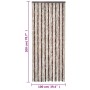 Beige and light brown chenille anti-fly curtain 100x200 cm by , Mosquito nets for windows - Ref: Foro24-377367, Price: 62,56 ...