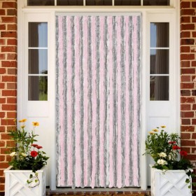 Silver gray and pink chenille fly curtain 100x220 cm by , Mosquito nets for windows - Ref: Foro24-377365, Price: 63,96 €, Dis...