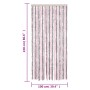 Silver gray and pink chenille fly curtain 100x220 cm by , Mosquito nets for windows - Ref: Foro24-377365, Price: 63,96 €, Dis...