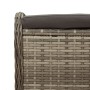 Garden stool with gray synthetic rattan cushion 58x46x46 cm by , Outdoor ottomans - Ref: Foro24-365734, Price: 81,86 €, Disco...