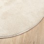 OVIEDO beige short pile rug Ø 100 cm by , Rugs - Ref: Foro24-375500, Price: 35,25 €, Discount: %