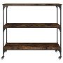 Smoked oak engineered wood kitchen cart 102x50x95 cm by , Kitchen and dining carts - Ref: Foro24-842323, Price: 89,31 €, Disc...